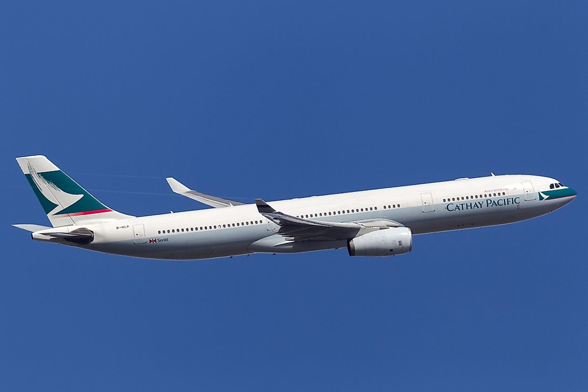 Cathay Pacific Airways airbus. Editorial credit: Ryan Fletcher / Shutterstock.com. 