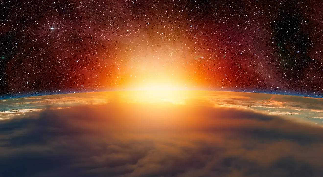 When the Sun stops shining on one part of our planet, and it gets very cold in the exosphere.