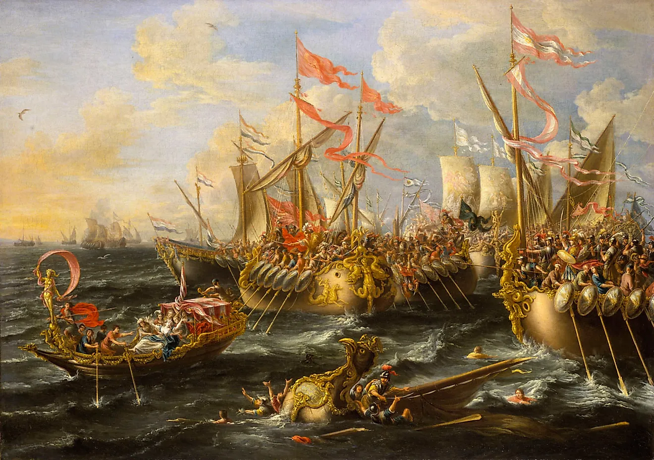 Castro depiction of the Battle of Actium. 
