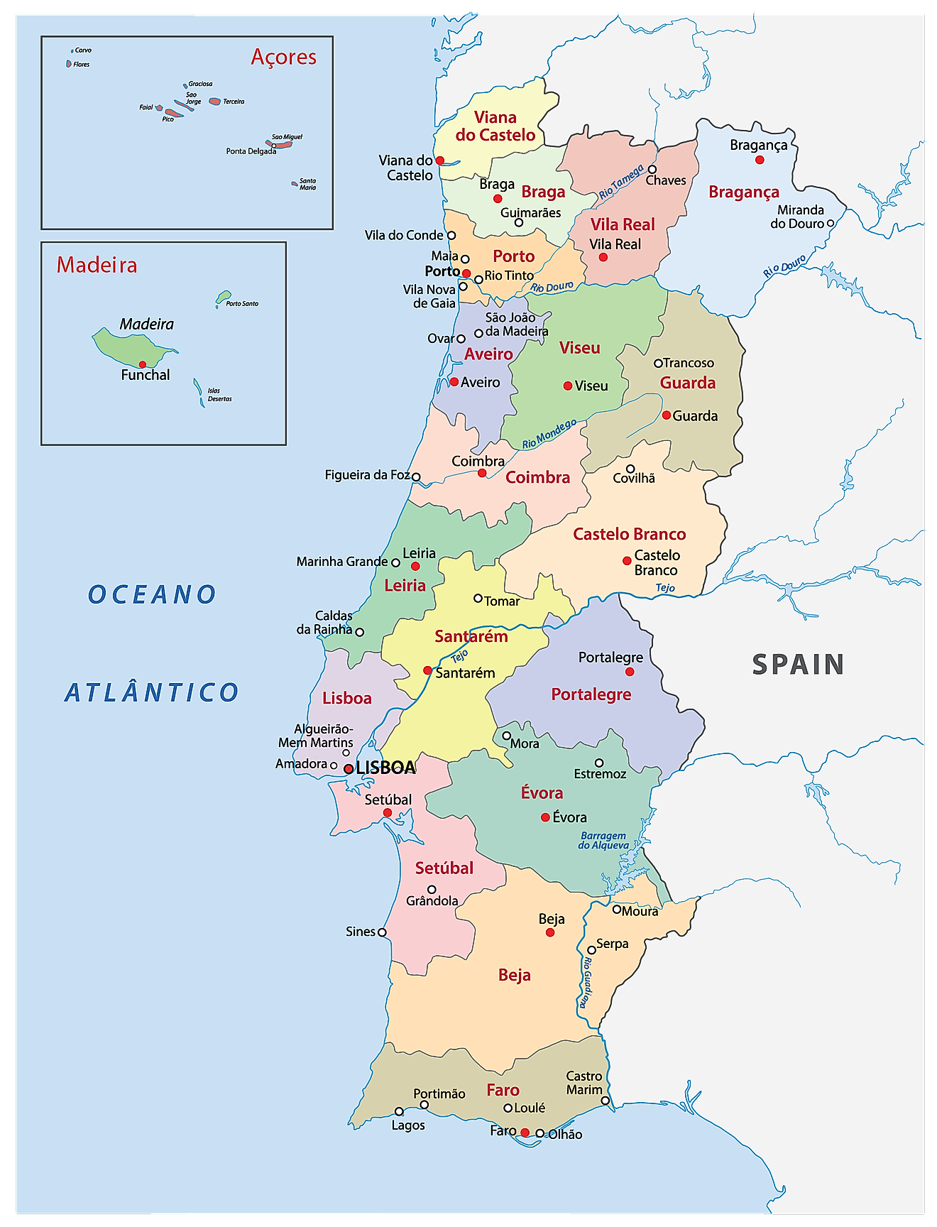 Printable Map Of Portugal Printable Word Searches