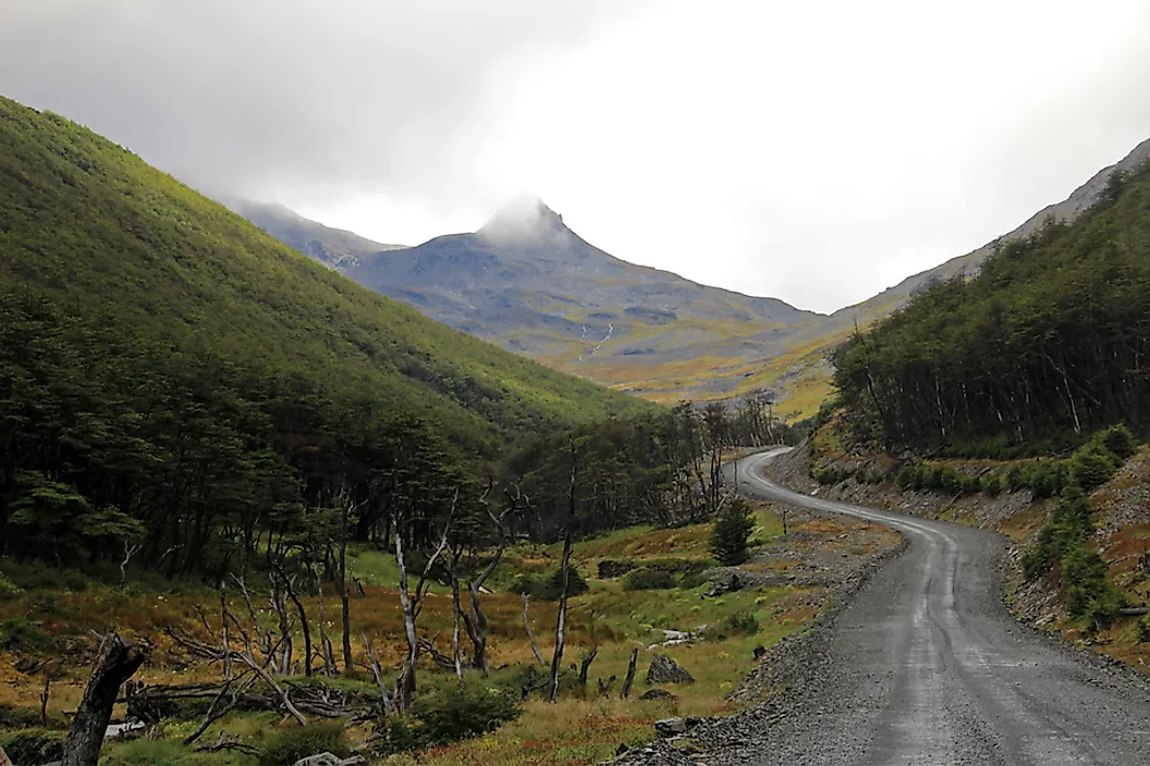 The road to Puerto Williams, Chile.