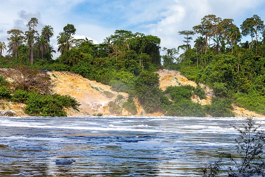 A waterfall in Gabon. 