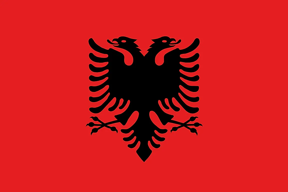 The double-headed eagle is featured on the flag of Albania. 