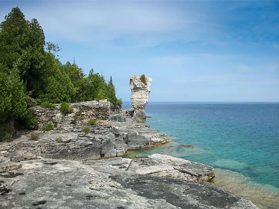 Flowerpot Island in Fathom Five National Marine Park.