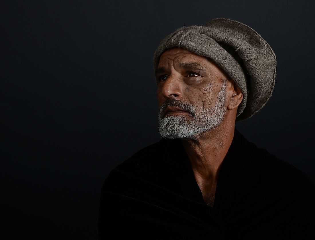 A portrait of an Afghan man. 