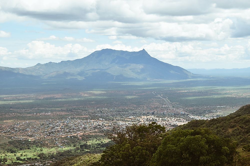 The town of Namanga is divided by the Tanzania-Kenya border