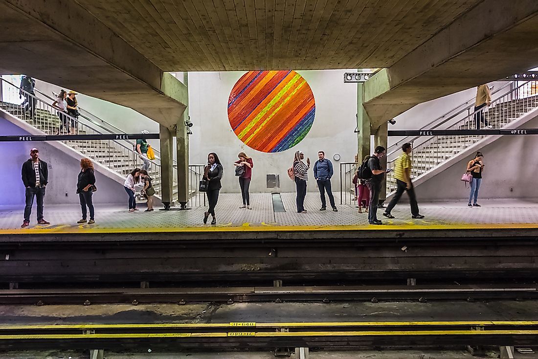 Station of the Montreal metro. Editorial credit: Kiev.Victor / Shutterstock.com. 