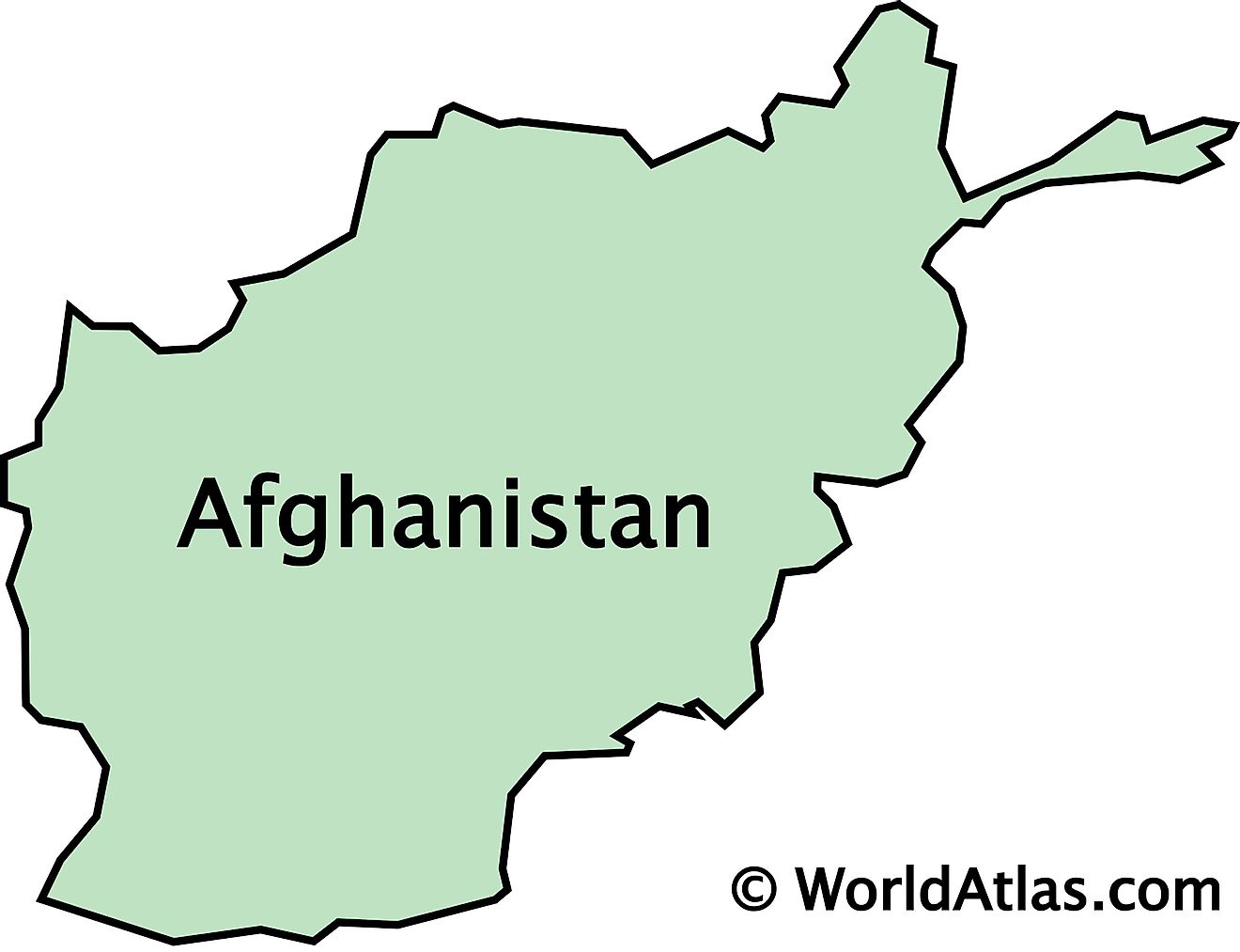 Outline Map of Afghanistan
