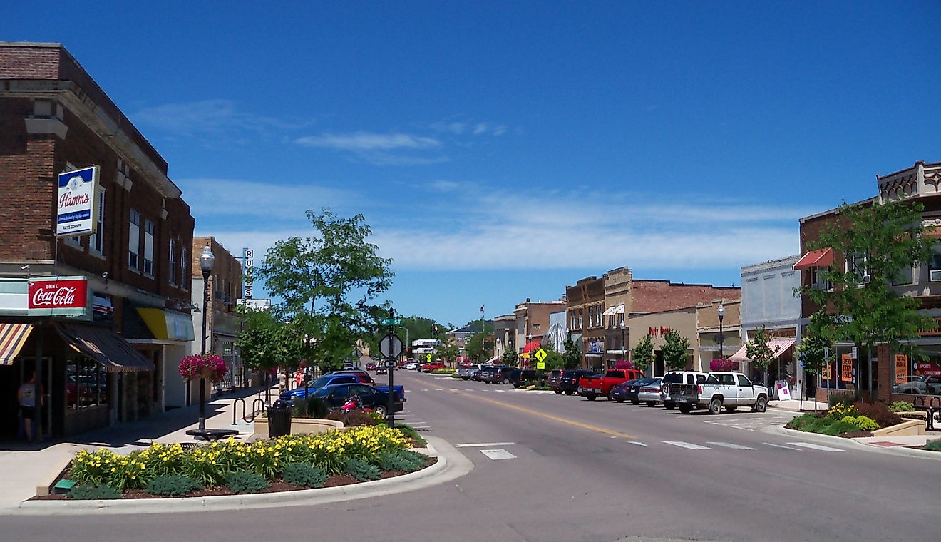 Main Street in Brookings, South Dakota. Image credit: Jon Platek via Wikimedia Commons.
