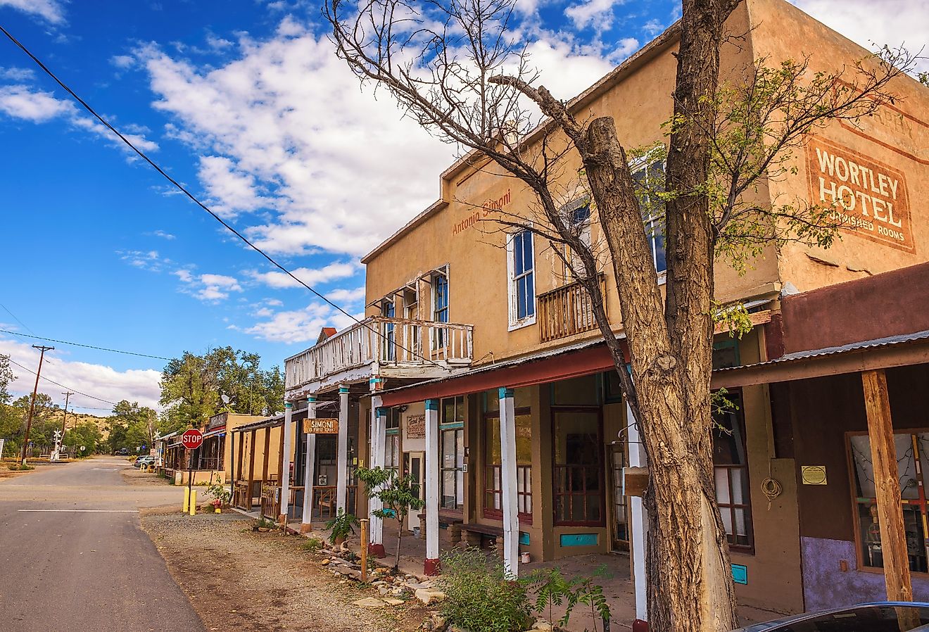 Downtown street in Los Cerrillos, New Mexico. Image credit Nick Fox via Shutterstock