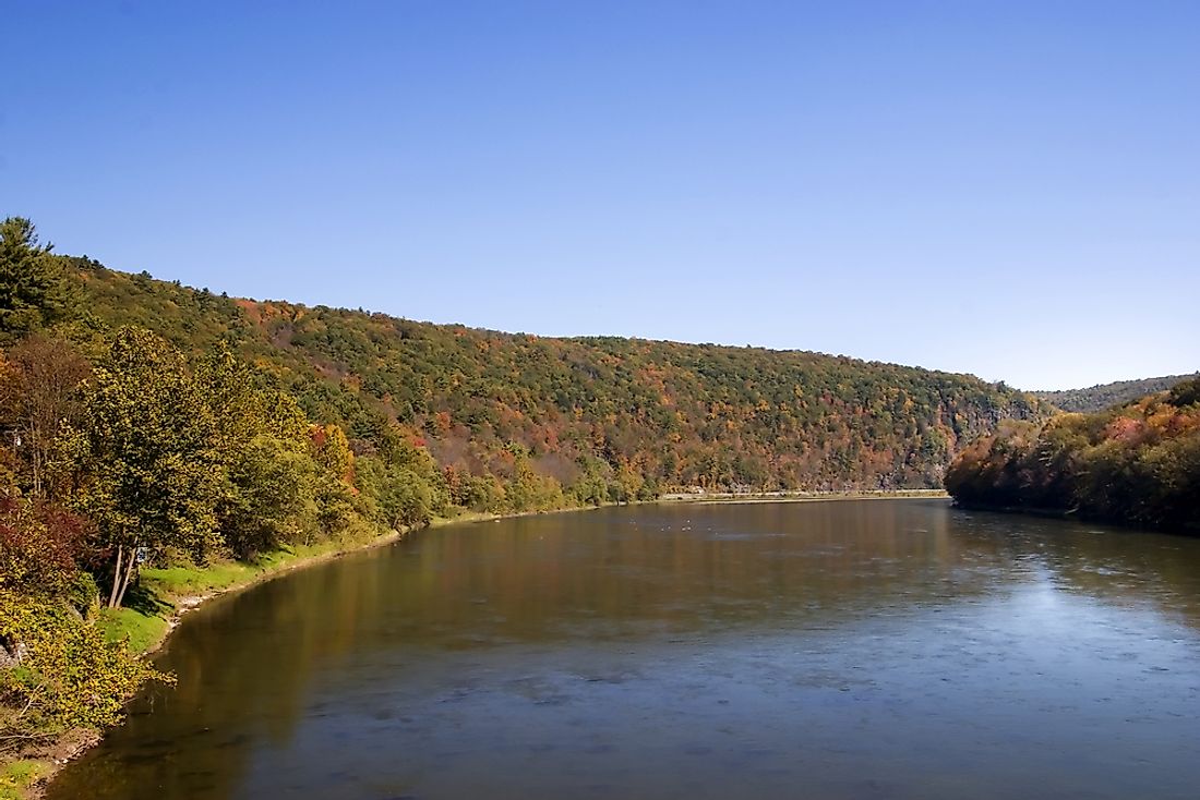 The Delaware River flows through 5 states including the state of Delaware.