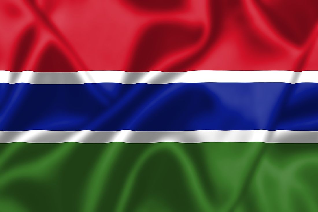 The flag of the Gambia. 