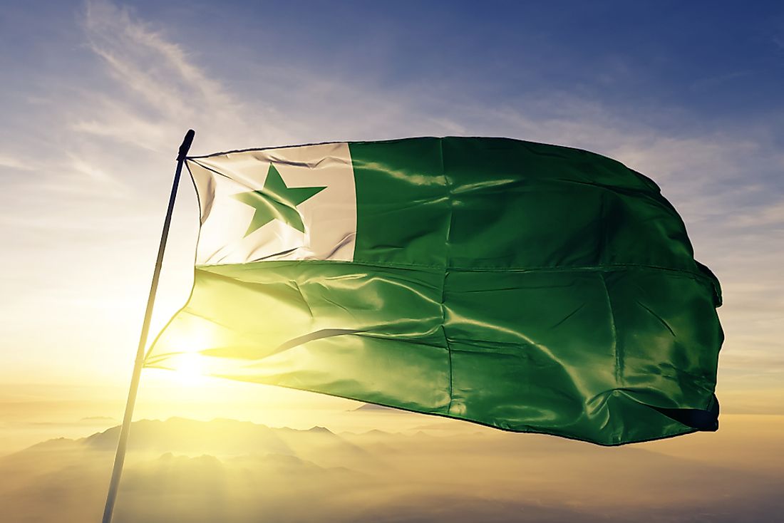 The flag of Esperanto.