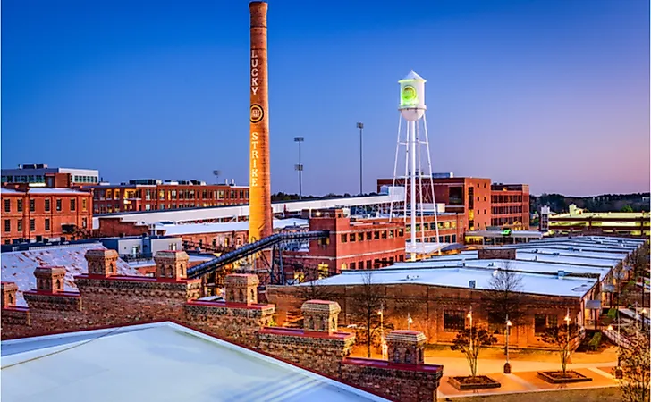 The American Tobacco Historic District in Durham, North Carolina. Editorial credit: Sean Pavone / Shutterstock.com.