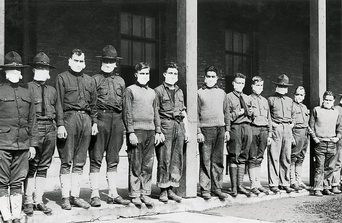 Nov. 19, 1918. Army Hospital No. 4. Fort Porter, N.Y. during the 1918-19 'Spanish' Influenza pandemic.