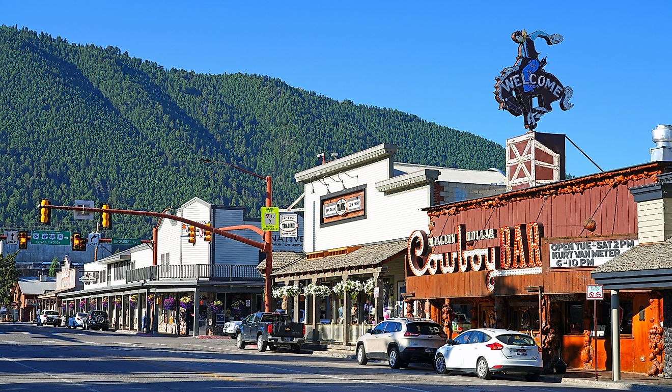 View of the Western town of Jackson Hole, Wyoming. Image credit EQRoy via Shutterstock.