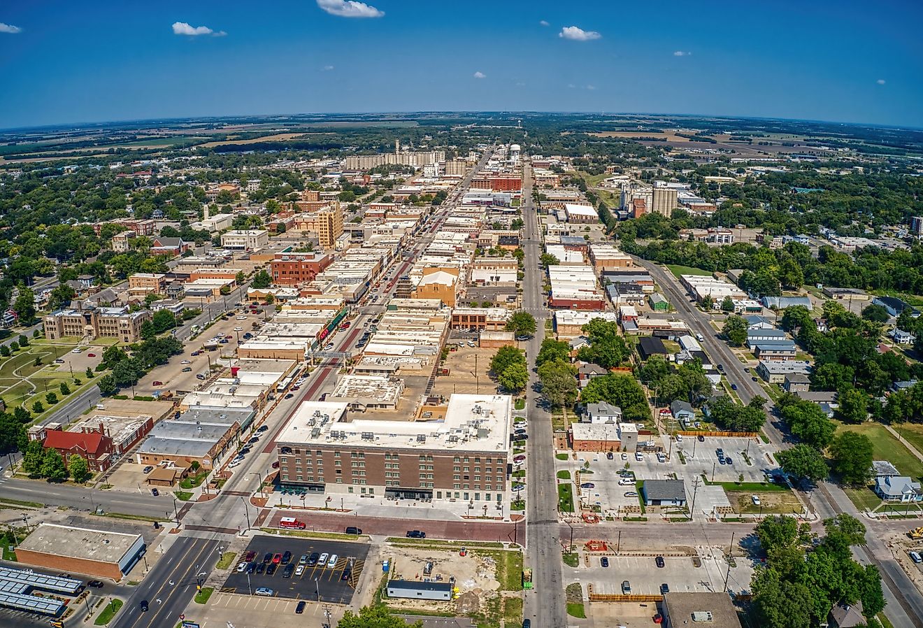 Overlooking Salina, Kansas.