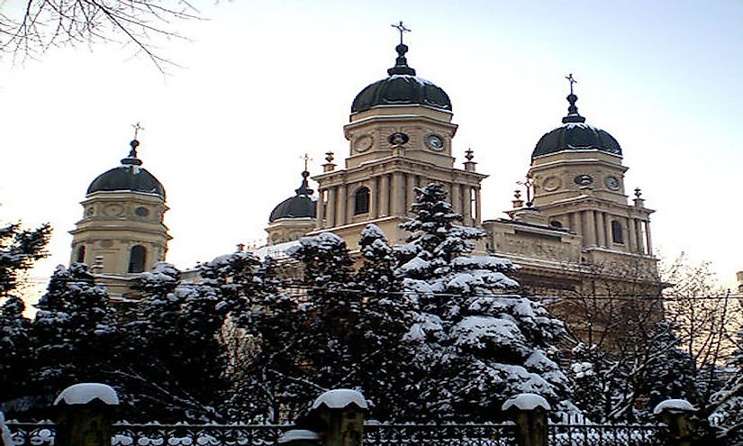 Metropolitan Cathedral in Iași, the largest Orthodox church in Romania.