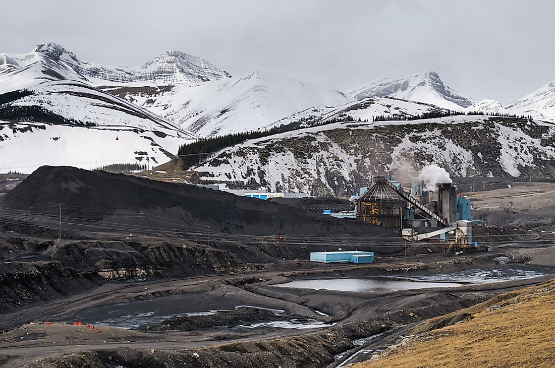 Coal mining in Alberta, Canada.