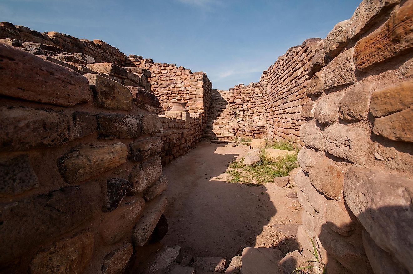 Ruins of Harappan Civilization at the excavation site of Dholavira, Gujarat, India
