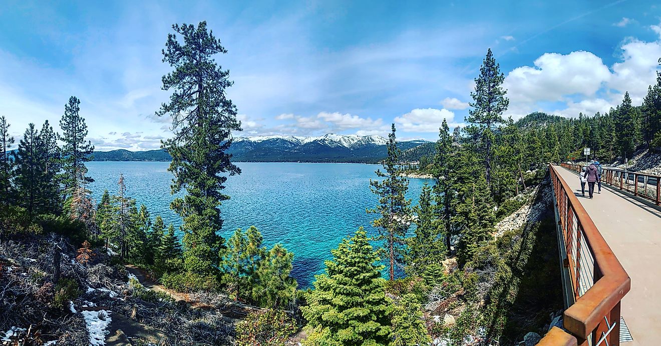 Lake Tahoe’s East Shore walking path in Incline Village, Nevada.
