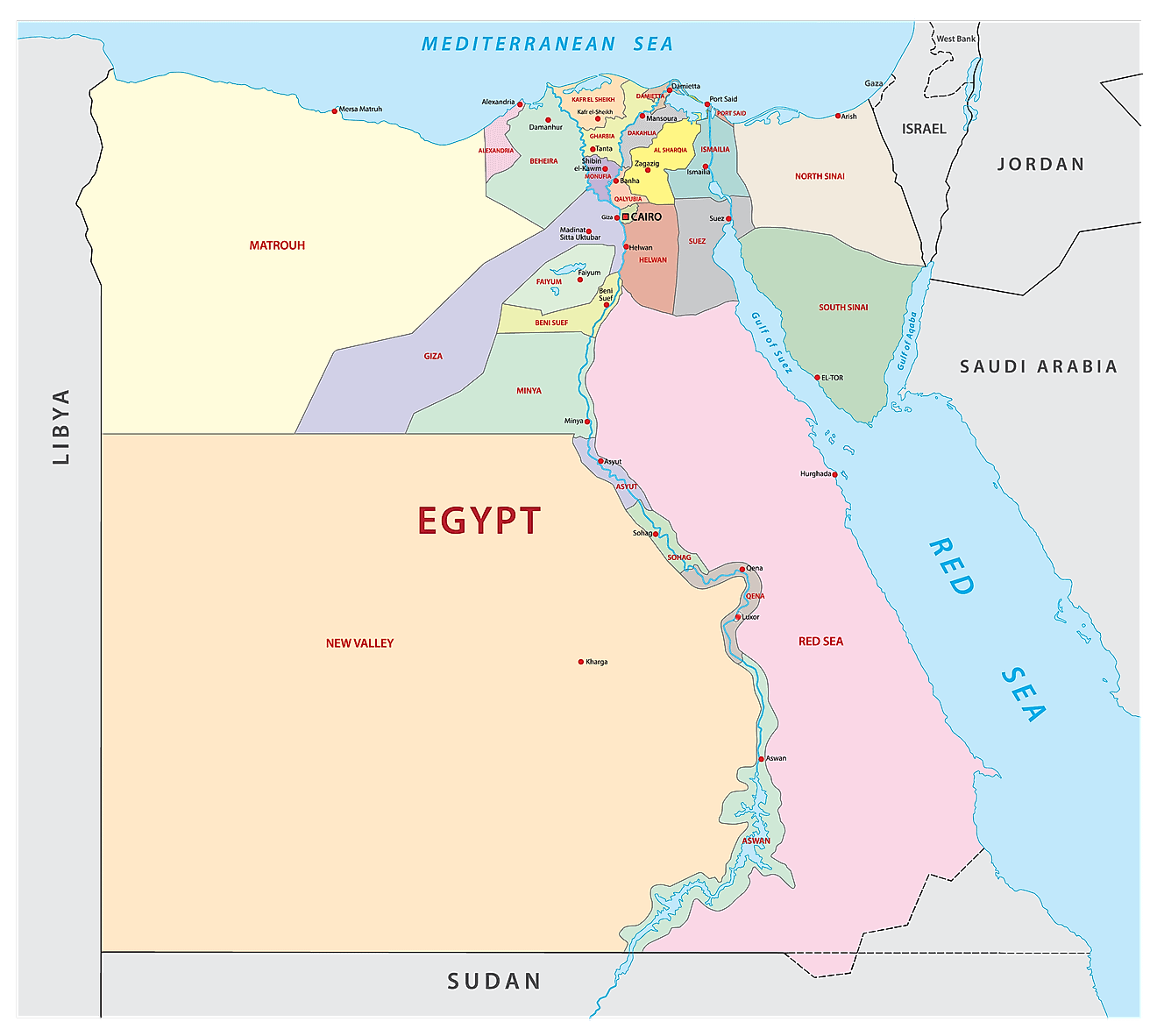 Mapas De Egipto Atlas Del Mundo