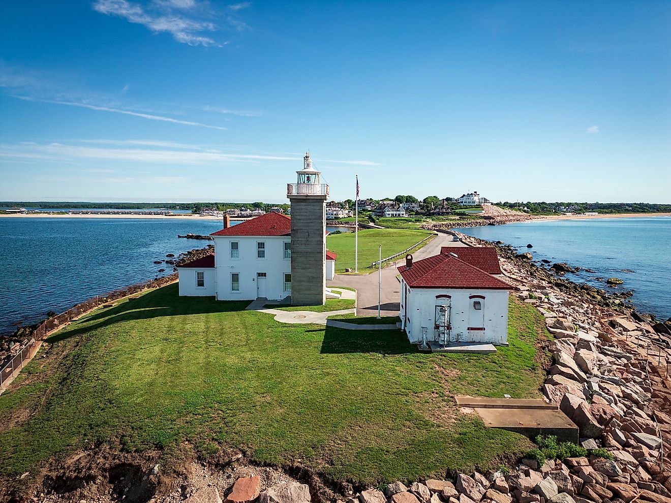 Watch Hill Lighthouse in Westerly, Rhode Island.