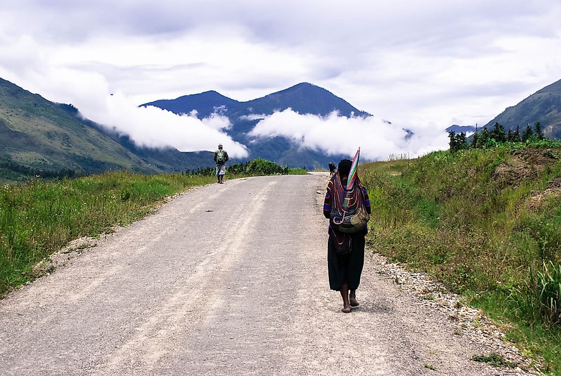 The rural landscape of Papua New Guinea. 