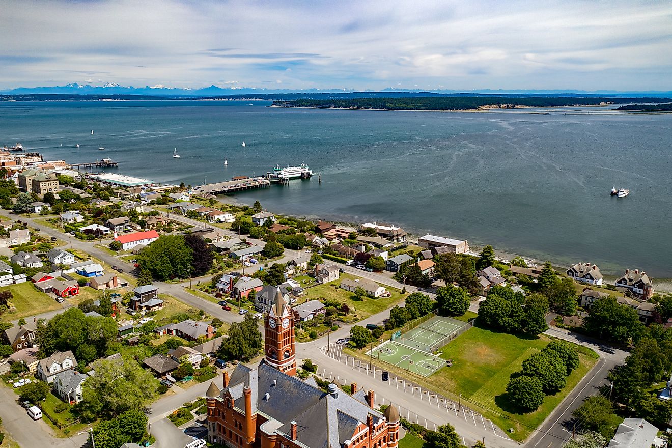 Aerial view of Port Townsend, Washington.