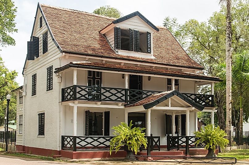 Historic Dutch Colonial architecture can be seen throughout Paramaribo.