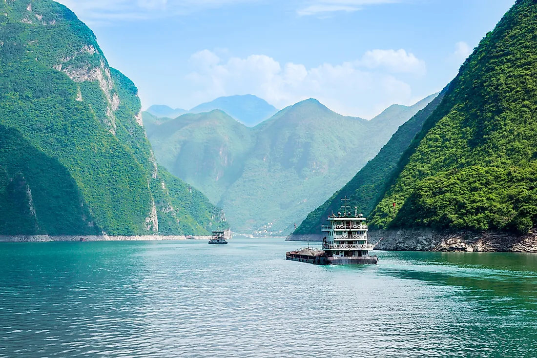 Ships on the Yangzte River. 