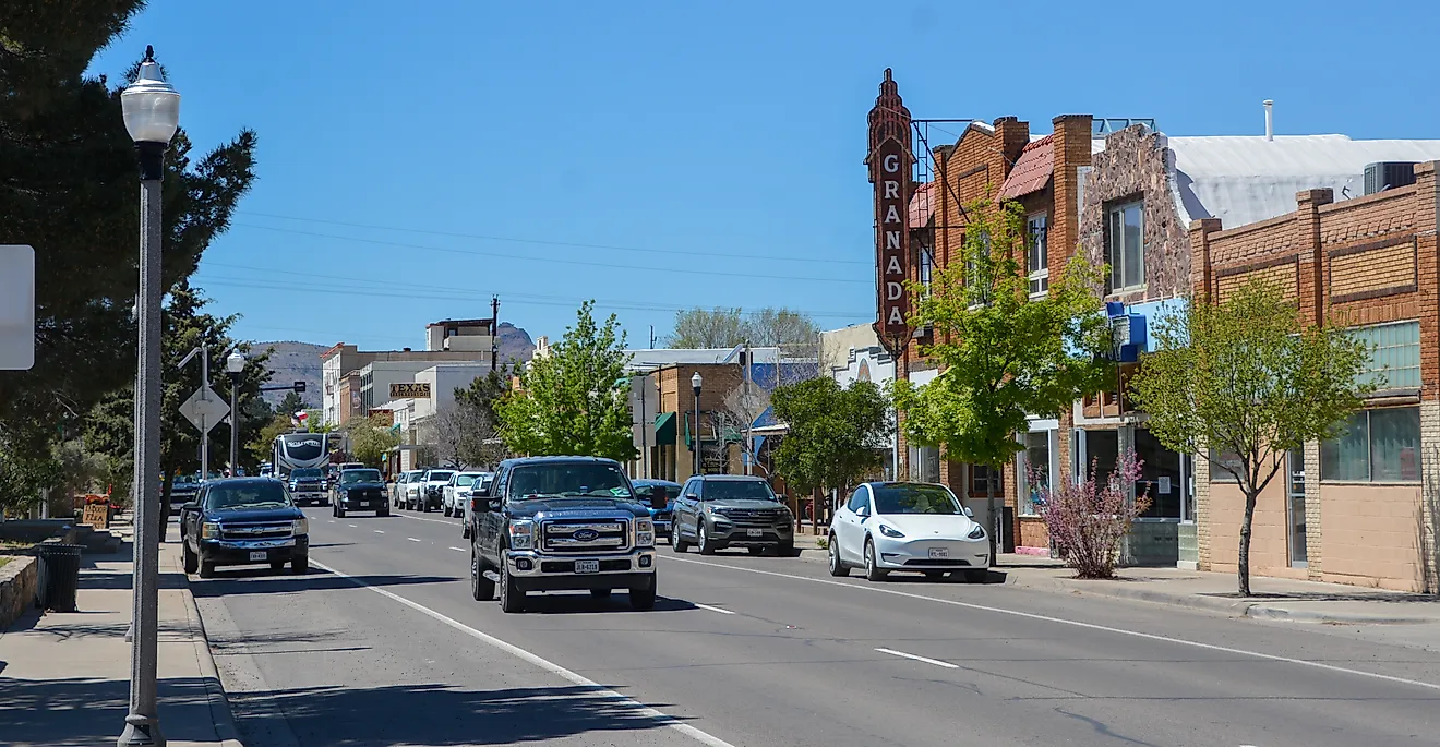 Street view of Alpine, Texas