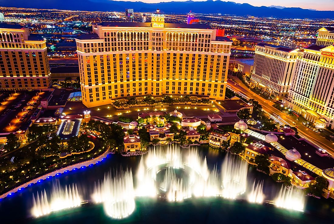 The Vegas Strip is home to many hotels and casinos. Editorial credit: Andrew Zarivny / Shutterstock.com