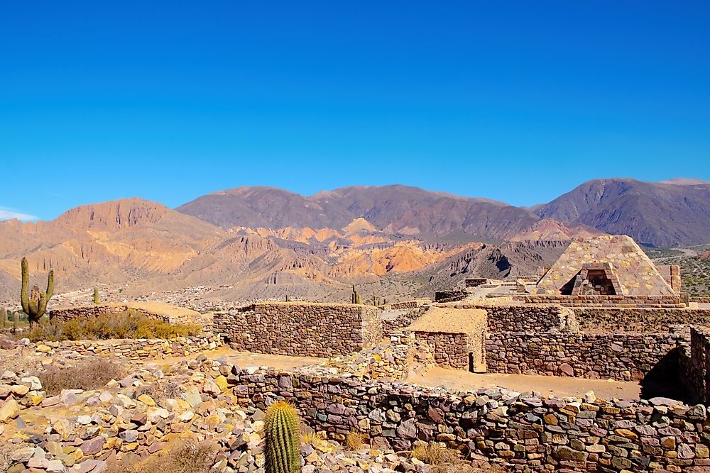 The Pucara de Tilcara, an ancient archaeological site of the Omaguaca people in Argentina. 