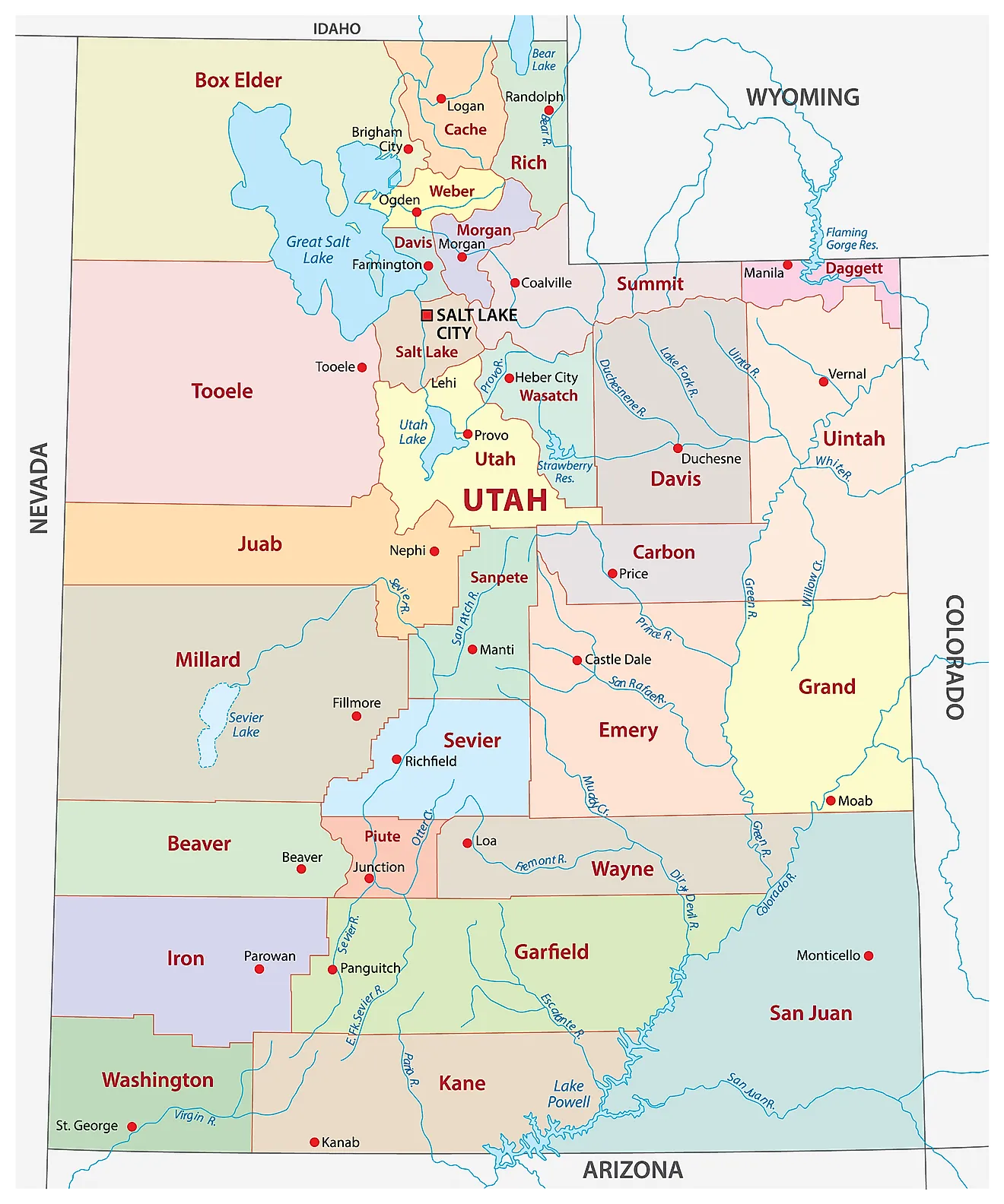 Utah County Cities Map