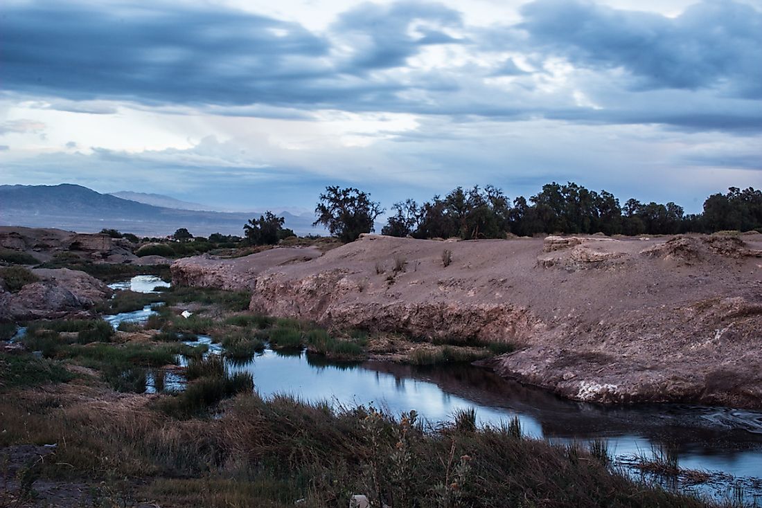 The River Loa in the Atacama Desert. 