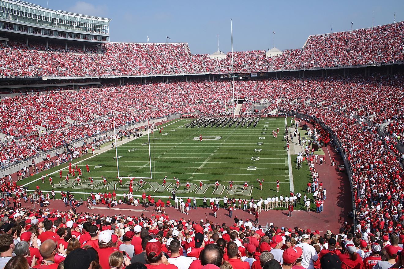 The Ohio Stadium is the world's fifth largest stadium. Editorial credit: aceshot1 / Shutterstock.com