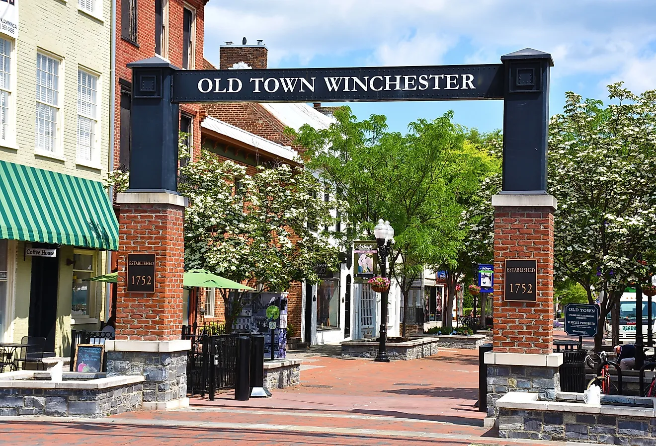 Old Town Winchester, Virginia. Editorial credit: refrina / Shutterstock.com