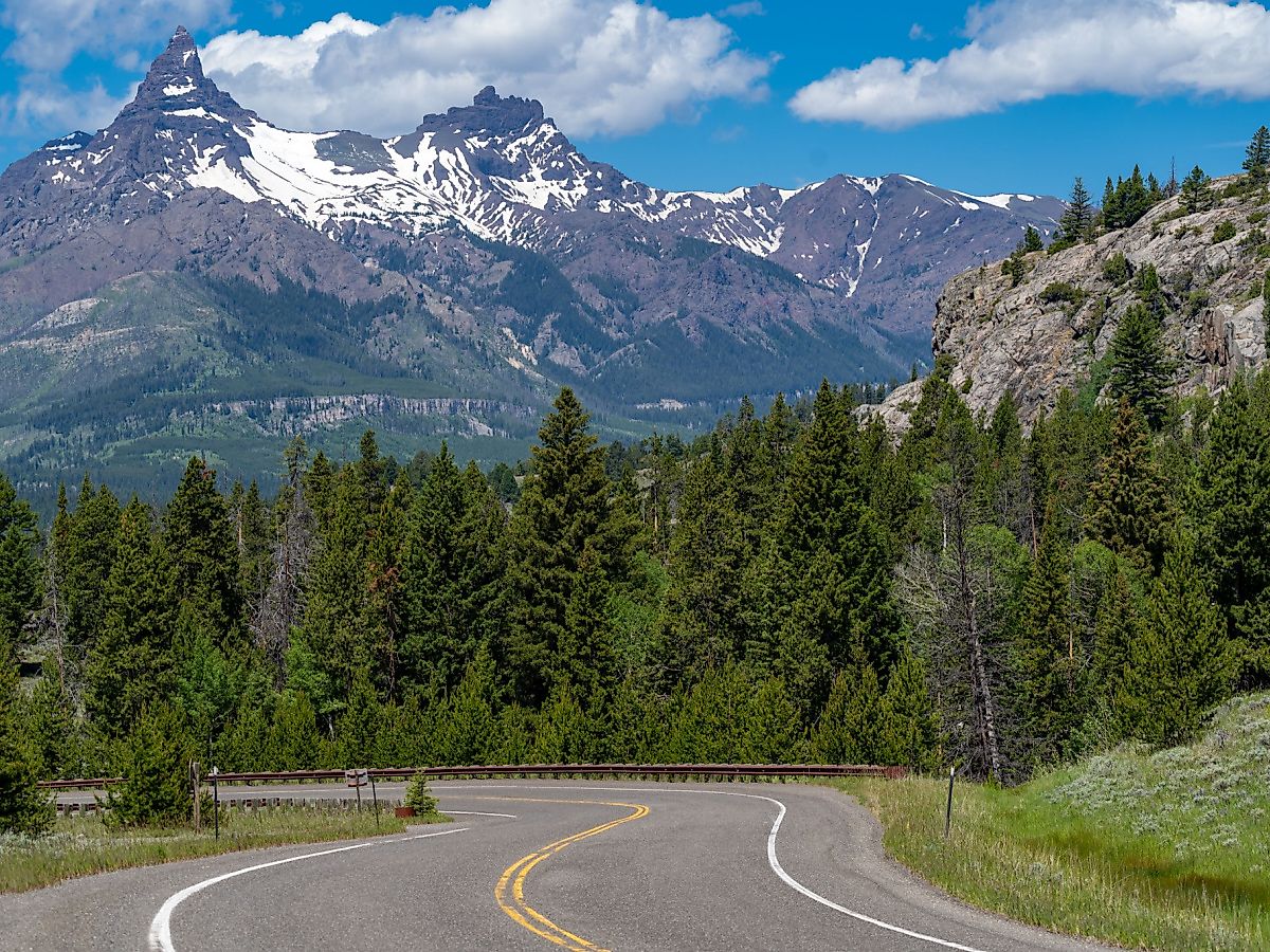 Highway 212, also known as the Beartooth Highway mountain pass in Wyoming and Montana. Image credit melissamn via Shutterstock