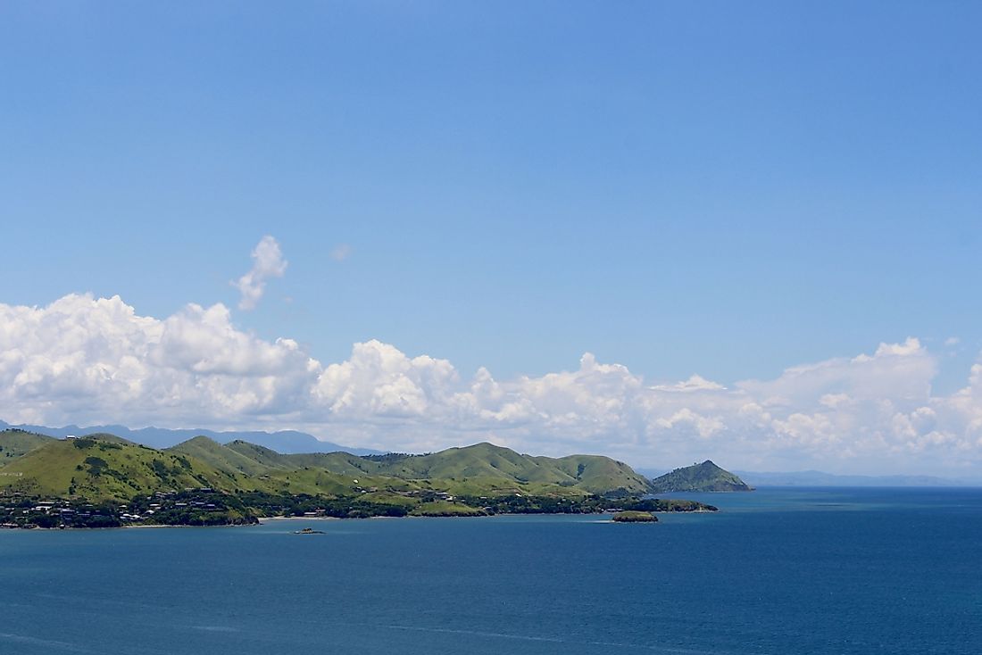 The coastline near Port Moresby, Papua New Guinea. 