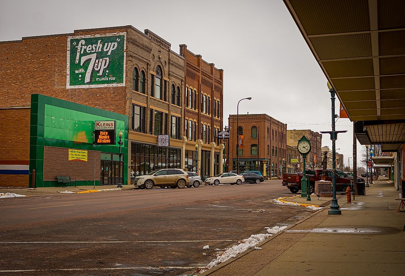 The historic downtown, Watertown, South Dakota. Image credit Sabrina Janelle Gordon via Shutterstock