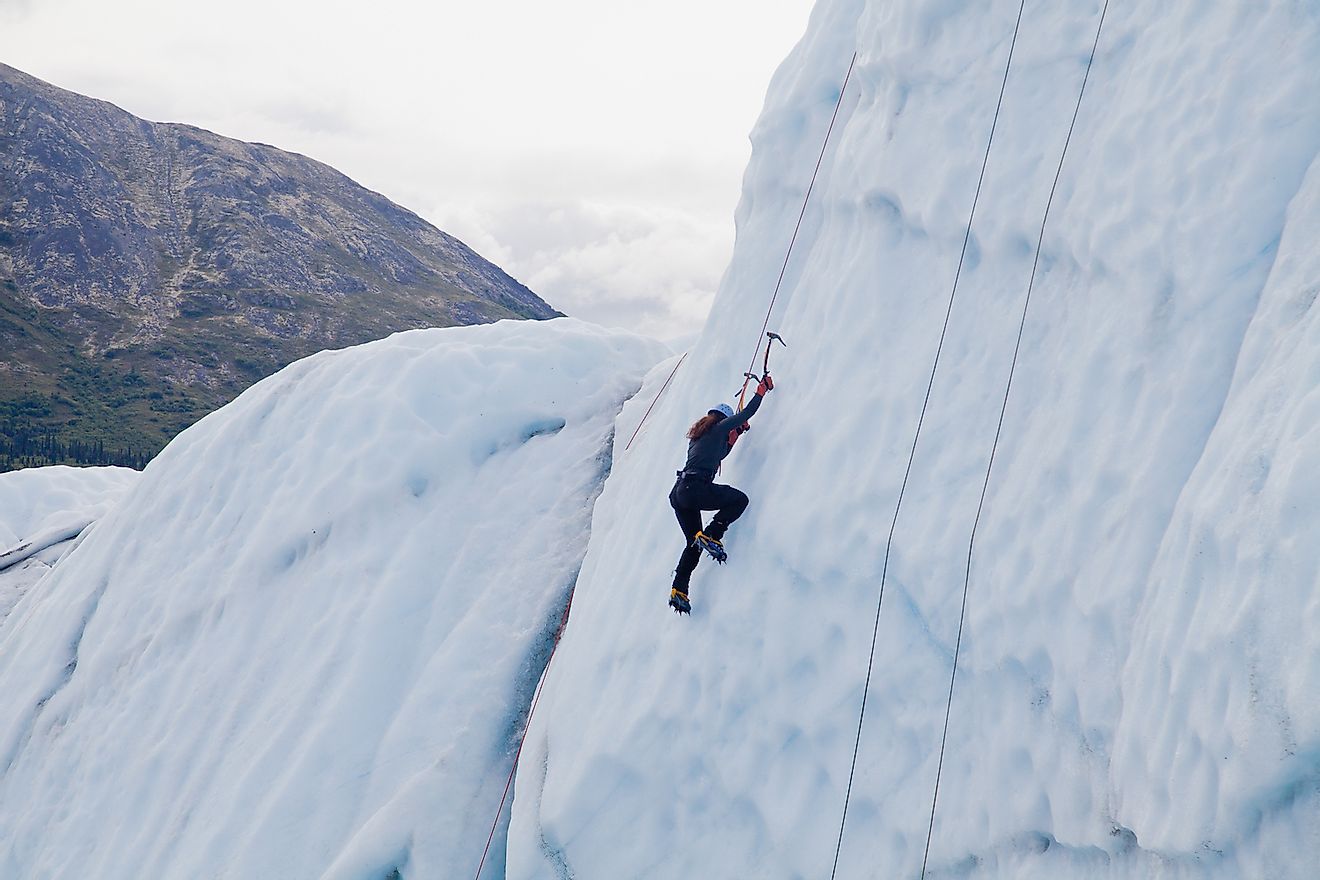 Ice climbing at Matanuska Glacier, USA. Image credit: A.F.Smith/Shutterstock.com
