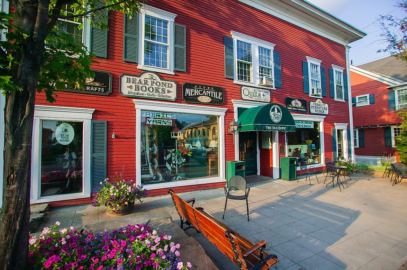 Shops in Stowe, Vermont. Don Landwherle / Shutterstock.com