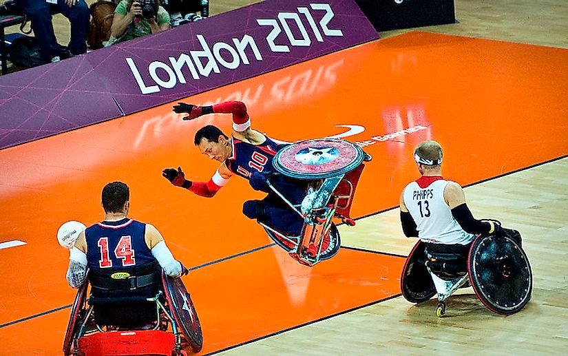 Rugby at the Paralympics: US versus Great Britain, two top performing Paralympic teams.