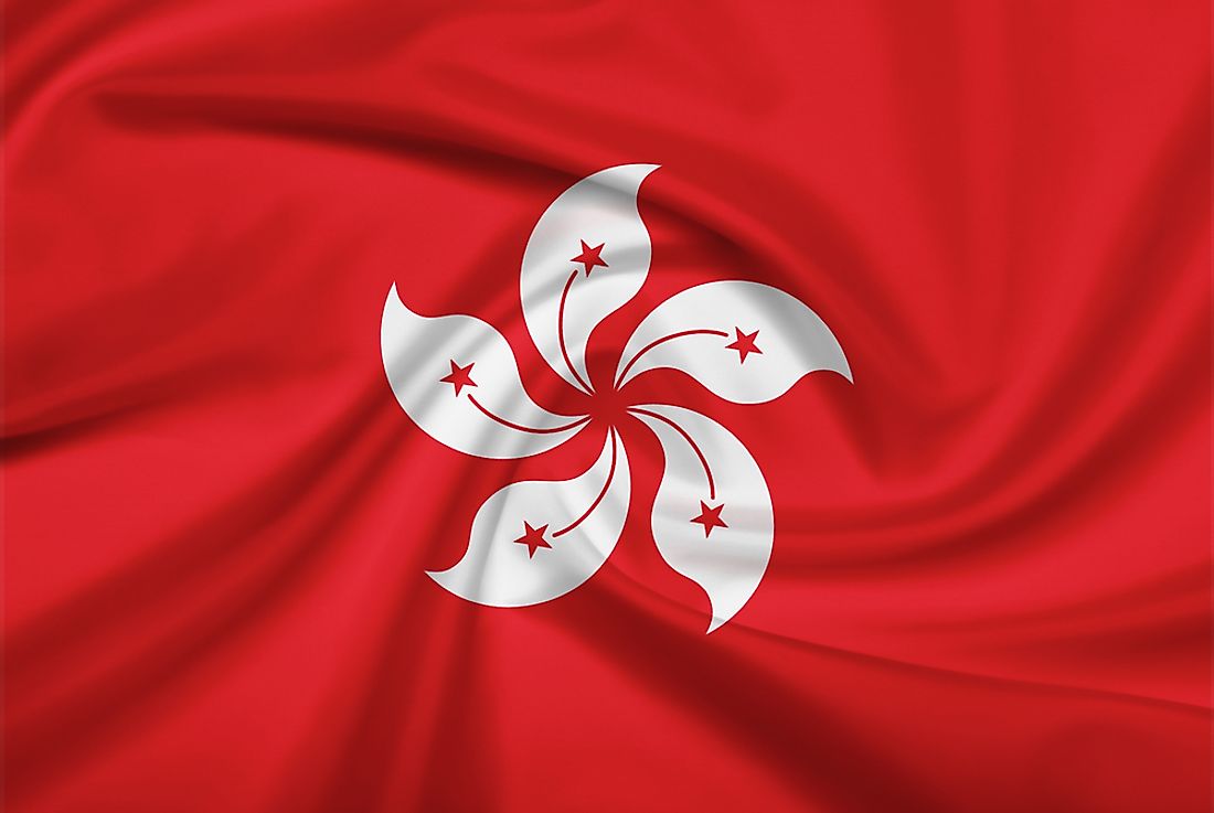 The official flag of Hong Kong.