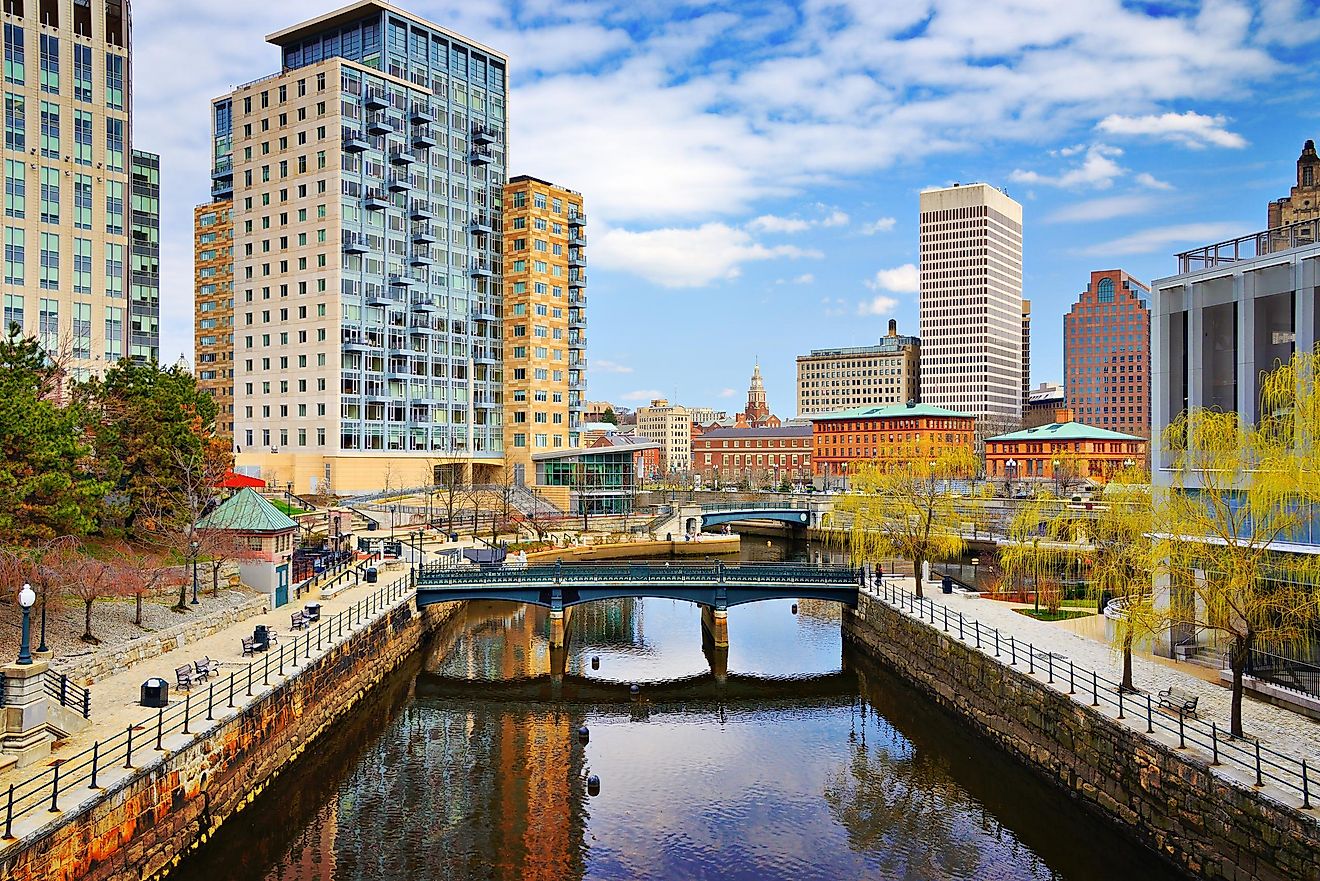 Providence, Rhode Island cityscape at Waterplace Park