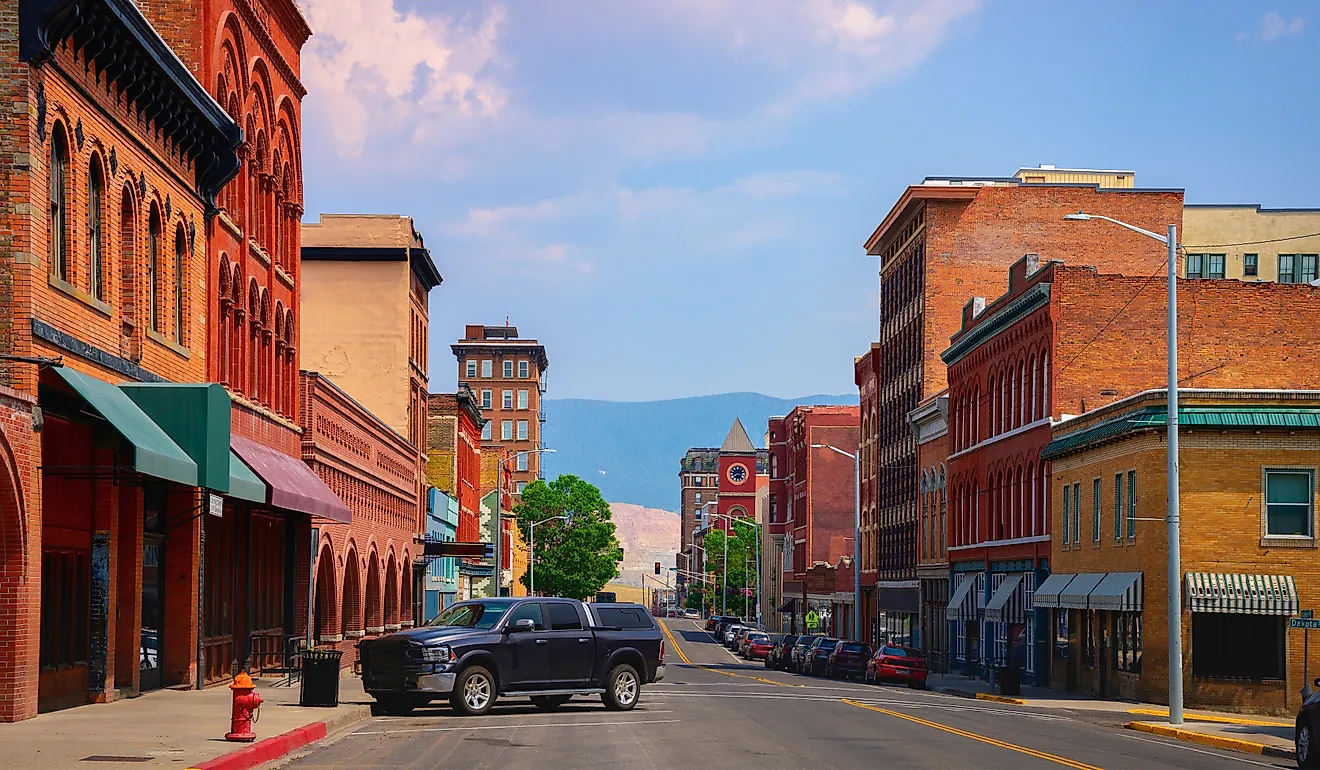 Historic Uptown District of the City of Butte, Montana.