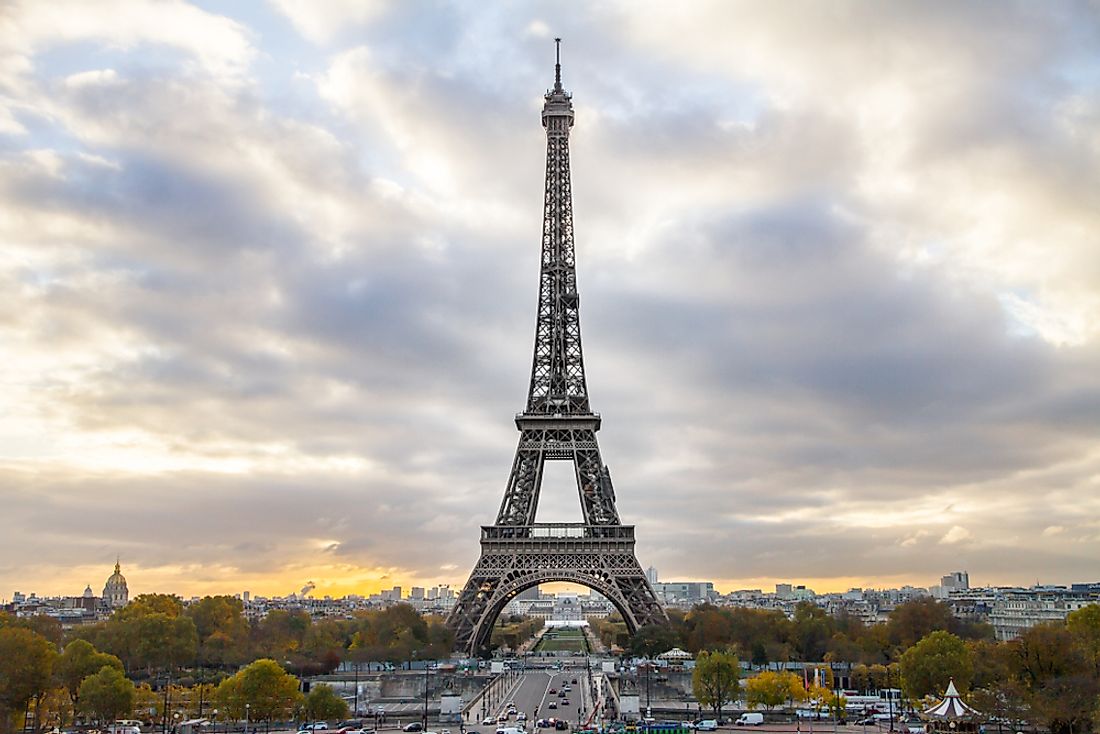 The Eiffel Tower, the most famous landmark in France. 