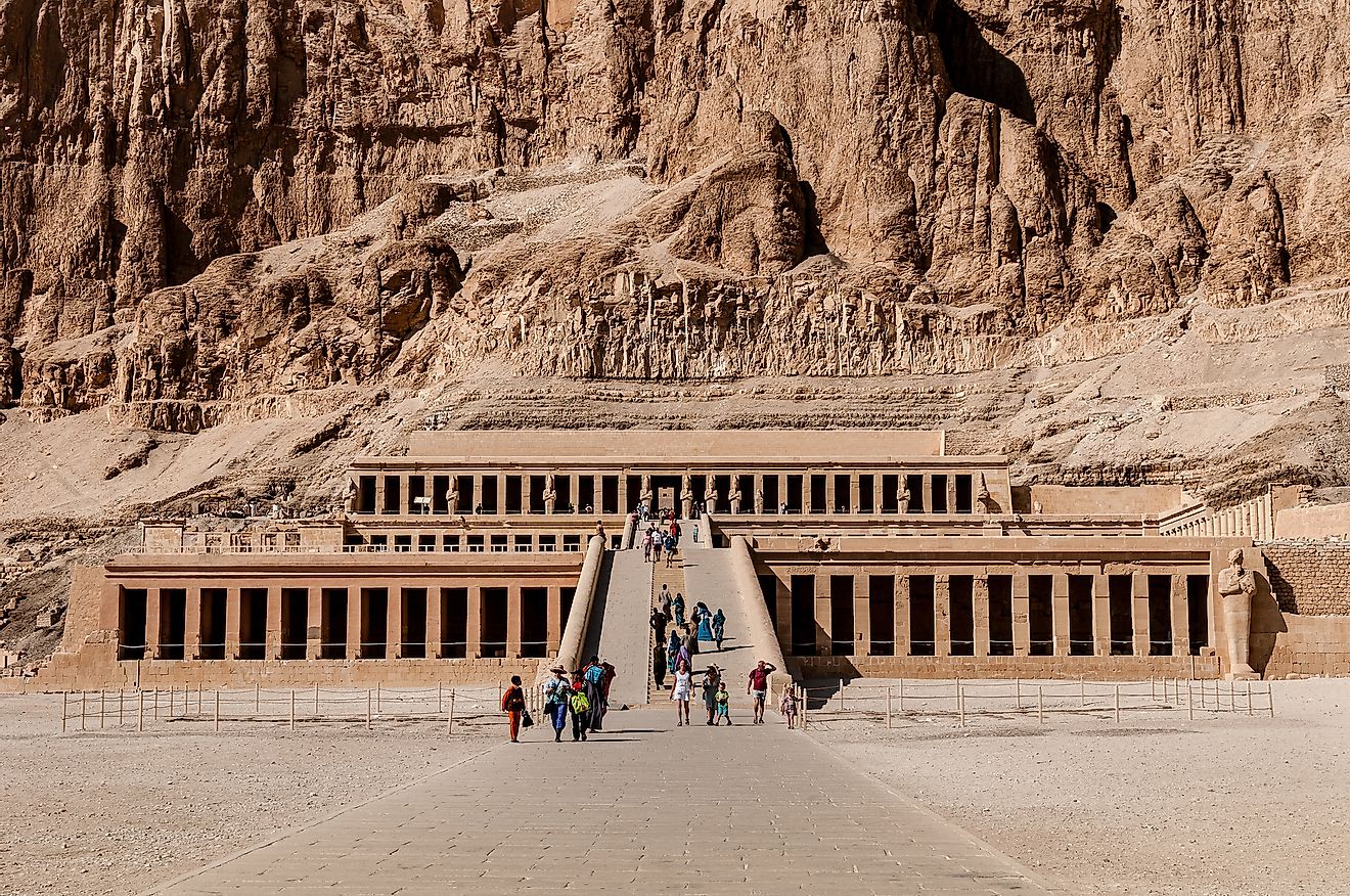 Mortuary temple of Queen Hatshepsut, Deir el-Bahri. Image credit: Cornfield/Shutterstock.com