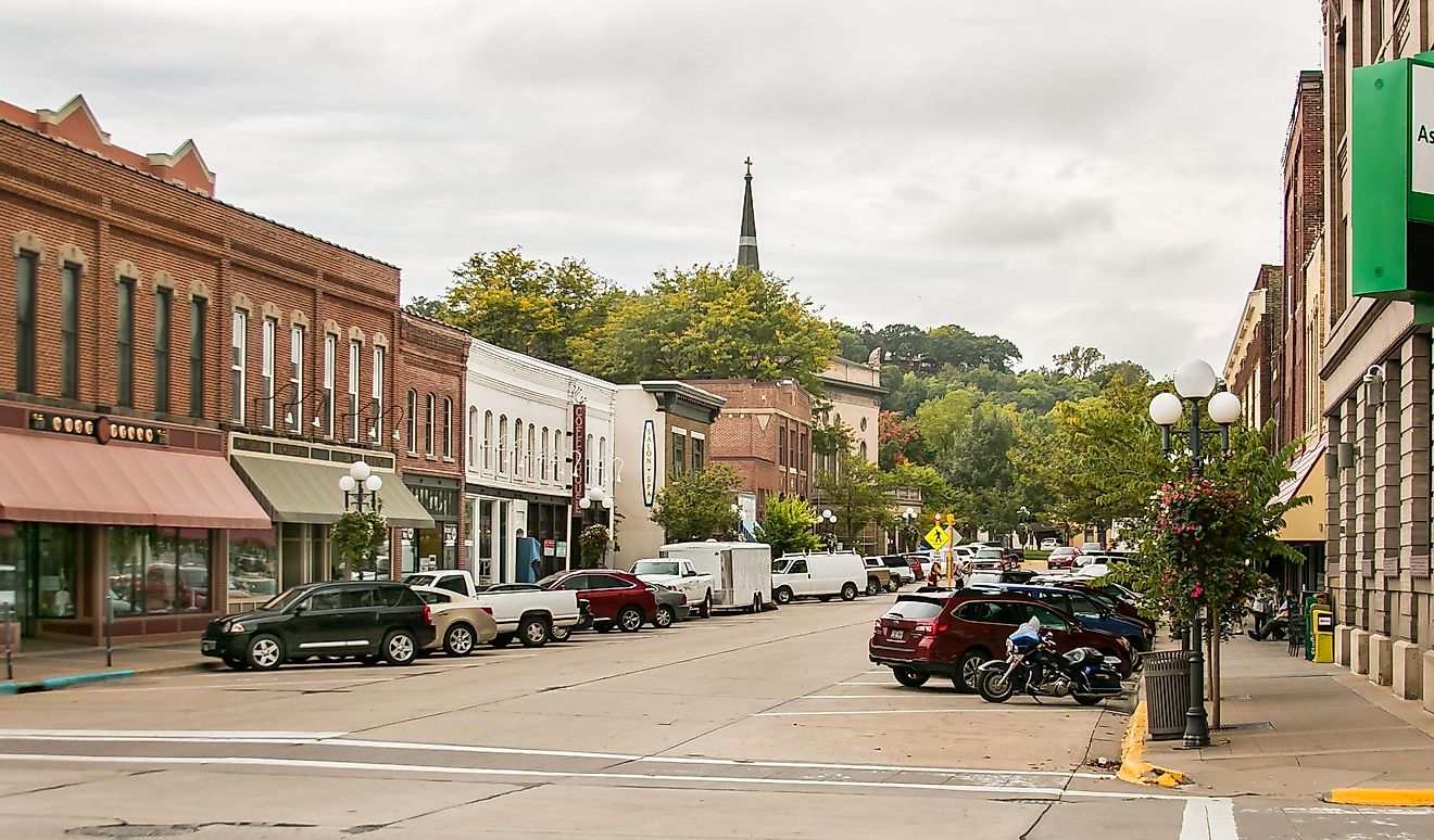 Red Wing, Minnesota - September 18, 2015. Historic downtown Red Wing, Minnesota